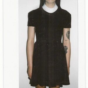 Deandri Priest Collar Dress XS